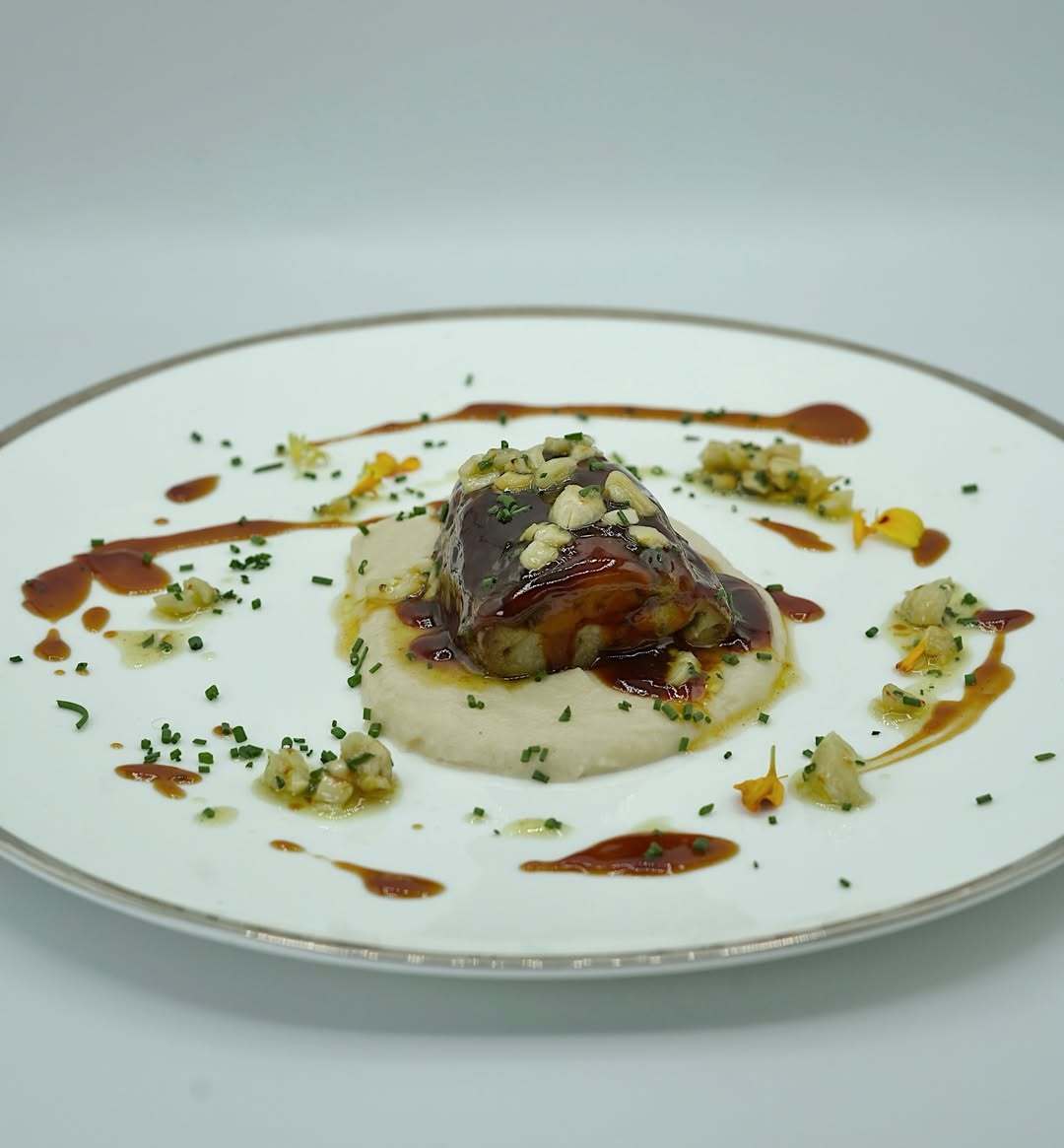 Berenjena a la brasa con teriyaki